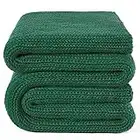 Guohaoi Knitted Weighted Blanket(Green 60"x80" 20lbs),Home Décor Cooling Throw Blanket for Stressed or Hot Sleepers,Hand Made Chunky Knit Heavy Blanket for Adults Use on Queen/King Size Bed