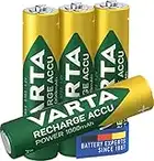 VARTA Batterien AAA, wiederaufladbar, 4 Stück, Recharge Accu Power, Akku, 1000 mAh Ni-MH, ohne Memory Effekt, vorgeladen, sofort einsatzbereit