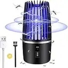 Mosquito Killer Lamp, Electric Mosquito Killer, 4000mAh USB Rechargeable Fly Zapper Insect Killer, Portable Bug Zappers with Night Light, 360° Attract Zap Flying Insect for Indoor Outdoor Camping