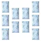 Paquetes de gel de sílice E-Cron Tyvek de 10 x 10 g. Desecante de bolsitas de gel de sílice reutilizables, seguras y puras. Bolsas deshumidificantes renovables: absorben la humedad.