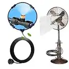 Kit de système de refroidissement de ventilateur brumisateur pour terrasse extérieure, ventilateur de brumisation pour refroidissement extérieur, brumisateur d'eau d'été pour plantes (40,6 cm)