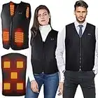 Gilet Riscaldato Uomo Donna, Gilet Riscaldato con Doppi Controller, USB Gilet Riscaldante Elettrico con 3 temperature regolabili in 7 aree, Giacca Riscaldabile per Escursionismo all'aperto, Caccia