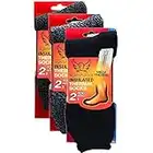 UNIQUE STYLES ASFOOR Set of 3 Thermal Socks for Men Heated Cold Weather Socks Men Warm Insulated Socks for Winter (7-12, Black/Charcoal/Dark Grey)