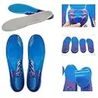 Unisex Orthotic Silicone Gel Shoes Insoles Shock Absorbing Full Length Pair of Boots & Sports Shoe Massaging Feet Shoe Inserts (Medium Size UK 6 to 8)