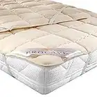 PROCAVE sur-Matelas en Laine Vierge, protège-Matelas Respirant, Housse pour Matelas doté de 4 Coins élastiqués, alèse 160x200 cm