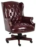 Boss Office Products Wingback Traditional Chair Vinyl in Burgundy