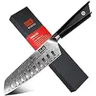 SHAN ZU Coltelli Santoku, Coltello da Cucina Damasco, Coltello Giapponese in Acciaio AUS10 Damasco 67 Piani, Maniglia Ergonomica G10, Lama affilata, Perfetta per Tagliare Verdure, Frutta e Carne