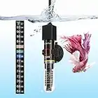 DaToo Mini Aquarium Heater 25W Small Fish Tank Heater 25 Watt with Free Thermometer Sticker