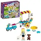 LEGO Friends, Le chariot de crèmes glacées, Ensemble de jeu avec Stéphanie, le scooter et la figurine de Dash le chien, pour les enfants de 6 ans et plus, 95 pièces, 41389