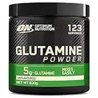 Optimum Nutrition Glutamine en poudre, Acide aminé l-Glutamine en poudre, complément alimentaire pour shake Post et Pre Workout, non aromatisé, 123 portions, 630 g