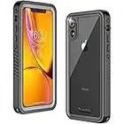 Temdan Case Compatible with iPhone XR Case, 2019 Designed 360 Full-Body Protection With Built-in Screen Protector Heavy Duty Shockproof Dustproof Rugged Bumper Case for iPhone XR (Black/Clear)