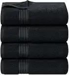 Utopia Towels - Bath Towels Set - Premium 100% Ring Spun Cotton - Quick Dry, Highly Absorbent, Soft Feel Towels, Perfect for Daily Use (Pack of 4) (27 x 54, Black)