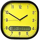 ADCB Lifemax High Contrast Day-Date Wall Clock - Analogue & Digital