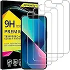 4youquality [4-Pack Screen Protector for iPhone 14, iPhone 13 & iPhone 13 Pro (6.1-Inch), Tempered Glass Film, [LifetimeWarranty][Impact-Protection][Anti-Shatter][Anti-Scratch]