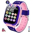 JUBUNRER Orologio Bambina Smartwatch Bambini con Telecamera Musica Orologio Telefono Chiamata Vocale SOS Giochi Sveglia, Orologio Digitale Bambino Ragazza 3-12 Anni Regalo