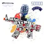 Gelfps Gel Ball Blaster Gun AK Splatter Ball Gun with 50000 Water Gel Beads, Goggles, Automatic Electric Water Bead Toy Gun