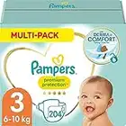 Pampers Baby Windeln Größe 3 (6-10kg) Premium Protection, Midi, 204 Stück, Alte Version