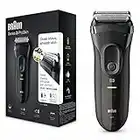 Braun Series 3 Afeitadora Eléctrica Hombre, Máquina de Afeitar Barba Inalámbrica Y Recargable, Máquina De Afeitar Para Hombre, ProSkin, 3020s, Negro