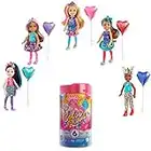 Barbie Chelsea Color Reveal Doll with 6 Surprises: 4 Bags Contain Skirt or Pants, Shoes, Tiara & Balloon Accessory; Water Reveals Confetti-Print Doll’s Look & Color Change on Hair