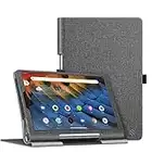 FINTIE Custodia per Lenovo Yoga Smart Tab, Slim Fit Folio Case Cover con Funzione di Stand per Lenovo Yoga Smart Tab YT-X705F 10.1 Pollici, Grigio