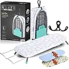 KLIFI™ Small Table Top Ironing Board Includes 3 Stylish Heat-Resistant Covers and Attached Iron Rest and hook Mini Iron Board Folds and Hangs for Storage and Travel, Folding Ironing Board One Size