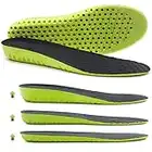 Ailaka Elastic Shock-absorbing Height Increasing Sports Shoe Insole, Soft Breathable Honeycomb Orthotic Replacement Insoles for Men and Women, UK 7-10.5, Heel height: 1.5cm, Green