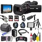 Panasonic HC-X1500 4K Professional Camcorder with 24x Optical Zoom, WiFi HD Live Streaming W/ 7" 4K Monitor + 2 x Sandisk Extreme Pro 64GB Cards + Headphones + UV/HD Filters + Sony Mic + Case + More