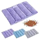 Almohadilla térmica para microondas, 8 almohadillas térmicas de 12"para aliviar el dolor, almohadillas térmicas húmedas para calambres, dolor muscular, hombro, paquete de calor más cálido (violeta)