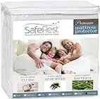 SafeRest Cal King Size Premium Hypoallergenic Waterproof Mattress Protector - Vinyl Free