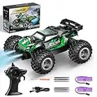 Rcjoyou RC Cars,1:18 Scale All Terrain Remote Control Car,2WD 2.4 GHz Off Road High Speed 20 Km/h RC Monster Truck Racing Cars with LED Headlight and Two Batteries, Xmas Gifts for Kid and Adults