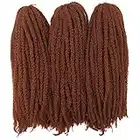 Afro Kinky Twist Crochet Hair Braids Marley Braid Hair 18inch Senegalese Curly Crochet Synthetic Braiding Hair (#350)