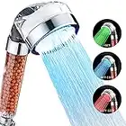 Cobbe Ionic Handheld Shower Heads, 3 Color Modes Showerhead with Temperature Changed, LED High Pressure Showerheads with Replaceable Filtration for Hard or Soft Water, KSS05A013