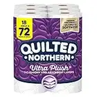 Quilted Northern Ultra Plush® Toilet Paper, 18 Mega Rolls = 72 Regular Rolls, 3-Ply Bath Tissue