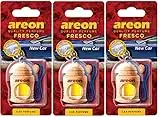 AREON Fresco Ambientador Nuevo Coche Olor New Car Colgante Azul (Pack de 3)