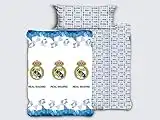 Tejidos Reina Juego de Sábanas Emblema Real Madrid (Cama 150cm)