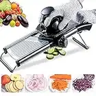 VEKAYA Mandoline Food Slicer for Kitchen,Adjustable Stainless Steel Vegetable Chopper Fruits Potato Onion Tomato Julienne Cutter