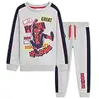 Marvel Jogging Enfant Garcon Spiderman Ensemble Sweat et Pantalon 2-8 Ans (Gris, 4-5 ans)