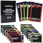 LotFancy Étuis de Protection Anti RFID avec Codage Couleur, 19 Pièces(14 Protecteur Cartes de Crédit Anti RFID et 5 Détenteurs de Passeport), Manchons de Blocage RFID pour Anti Fraude, Anti-Vol