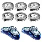 HQ8 Replacement Heads for Philips Norelco Shavers, OEM HQ8 Heads Upgraded, 6-Pack