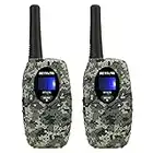 Retevis RT628 Walkie Talkie per Bambini, a Lungo Raggio 8CH per Bambini di 3-12 Anni, Regali Giocattolo per Avventure all'Aperto in Campeggio (1 Paio, Mimetico)