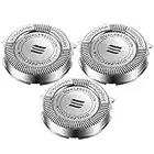 3Pcs HQ8 Replacement Shaver Heads Compatible with Philips Norelco HQ8 HQ54 HQ64 PT720 PT860 AT810 AT890 7183XL Series, Men Electric Shaving Heads Blades Back-Up Rotary Heads Trimmer Razor Accessories