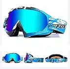 Gafas IHRKleid para moto, protección frente al viento y el polvo, gafas de snowboard, para la nieve, deportes de invierno, gafas protectoras, azul