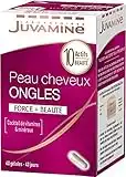 JUVAMINE - Peau Cheveux Ongles - Force et Beauté - A base de Zinc et Vitamines A, C et E - 40 Gélules