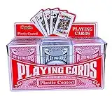 Playwrite Playing Cards 300-002 Pack of 12 Playing Cards. Display stand containing 12 packs of plastic coated security sealed playing cards.