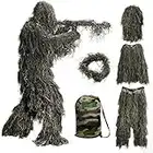 Chasse Ghillie Désert Suit, Woodland Camouflage Vêtements Plein Air Armée Militaire Camo Vêtements Ghillie Costume Stealth Sniper Set pour Décoration Green