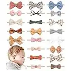 21 PCS Baby Headbands and Bows Hairbands Soft Nylon Elastics Handmade Girls Hair Accessories for Newborn Babies Infant Toddlers Kids