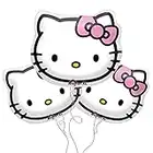 Hello Kitty Face Foil Balloons 13"x15" (Pack of 3)