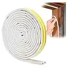 Door Weather Stripping - Self Adhesive Foam Seal Strip Weatherstripping for Doors Frame and Windows Gaps, Weatherstrip Anti-Collision D Type Door Seal Strip 20 Feet by YOUSHARES (White)