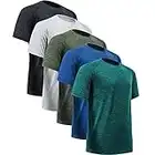 MCPORO Workout Shirts for Men Short Sleeve Quick Dry Athletic Gym Active T Shirt Moisture Wicking