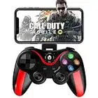 Arvin - Controlador de juegos móvil para iOS/Android, Bluetooth con soporte para iPhone 14/13/12/11, para Samsung Galaxy/Huawei/Xiaomi/Google, perfecto para Call of Duty Mobile-Red